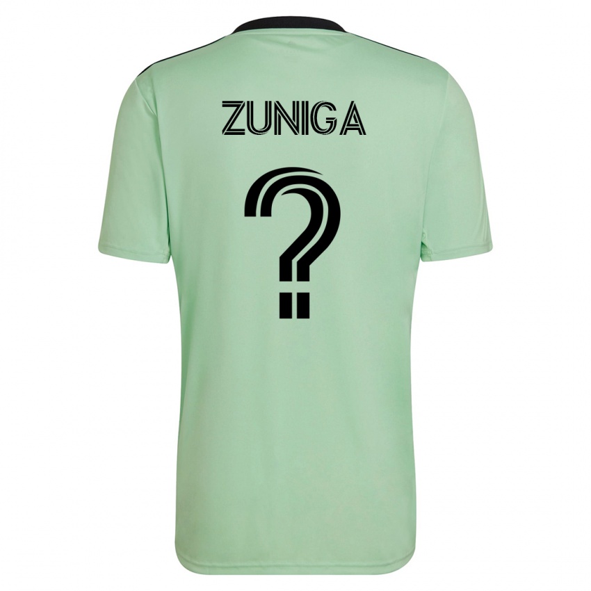Heren Abner Zuñiga #0 Licht Groen Uitshirt Uittenue 2023/24 T-Shirt