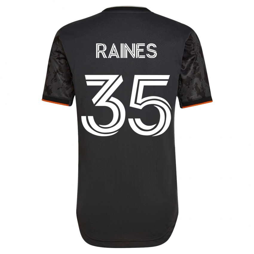 Heren Brooklyn Raines #35 Zwart Uitshirt Uittenue 2023/24 T-Shirt