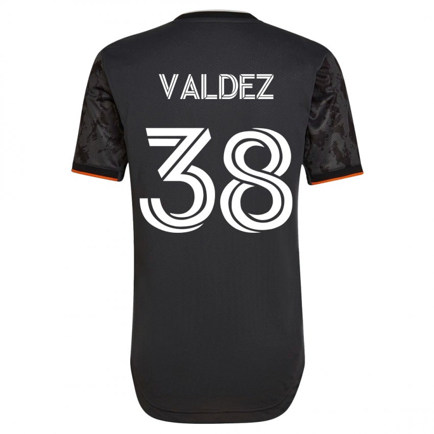 Heren Xavier Valdez #38 Zwart Uitshirt Uittenue 2023/24 T-Shirt