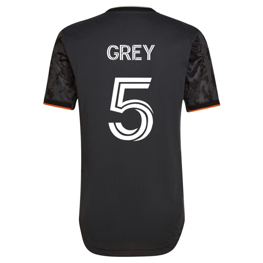 Heren Omar Grey #5 Zwart Uitshirt Uittenue 2023/24 T-Shirt