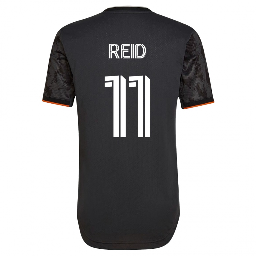 Heren Isaiah Reid #11 Zwart Uitshirt Uittenue 2023/24 T-Shirt