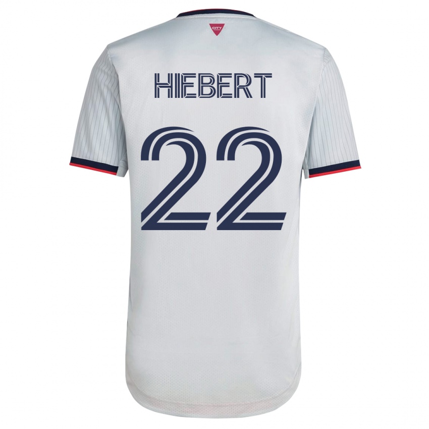 Heren Kyle Hiebert #22 Wit Uitshirt Uittenue 2023/24 T-Shirt