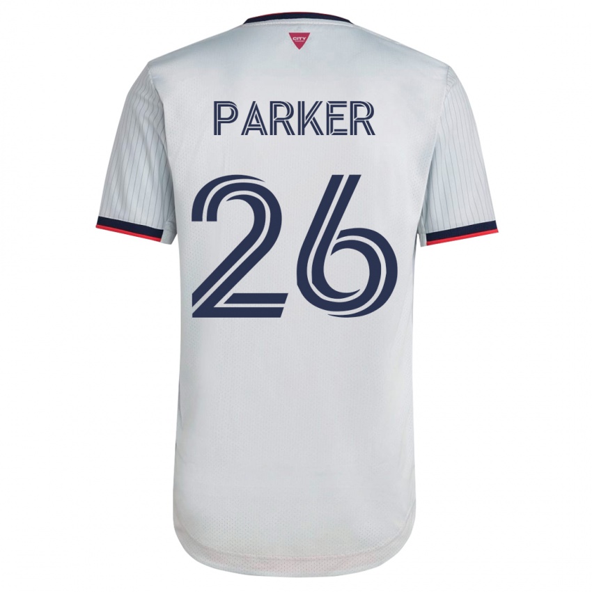 Heren Tim Parker #26 Wit Uitshirt Uittenue 2023/24 T-Shirt