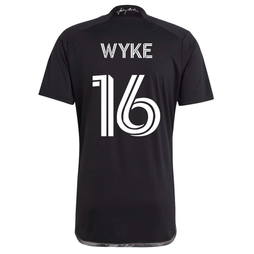 Heren Laurence Wyke #16 Zwart Uitshirt Uittenue 2023/24 T-Shirt