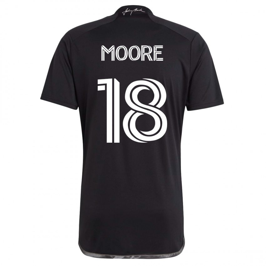 Heren Shaq Moore #18 Zwart Uitshirt Uittenue 2023/24 T-Shirt