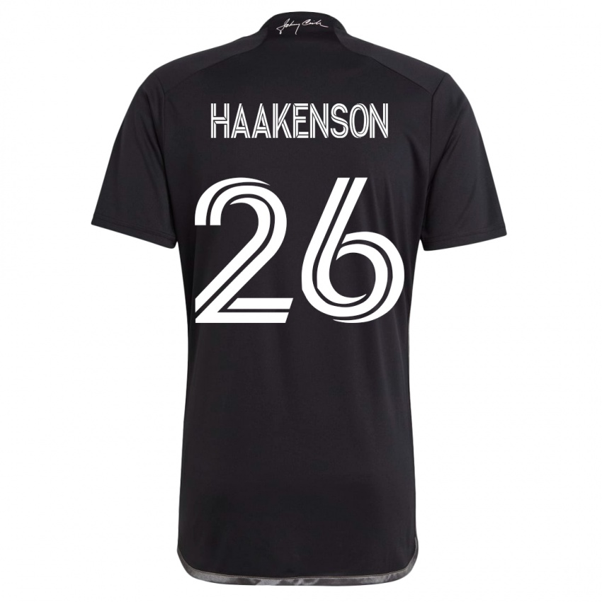 Heren Luke Haakenson #26 Zwart Uitshirt Uittenue 2023/24 T-Shirt