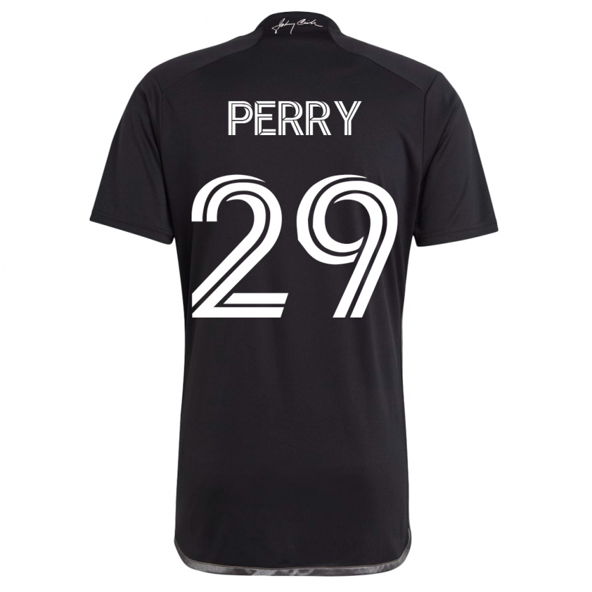 Heren Nebiyou Perry #29 Zwart Uitshirt Uittenue 2023/24 T-Shirt