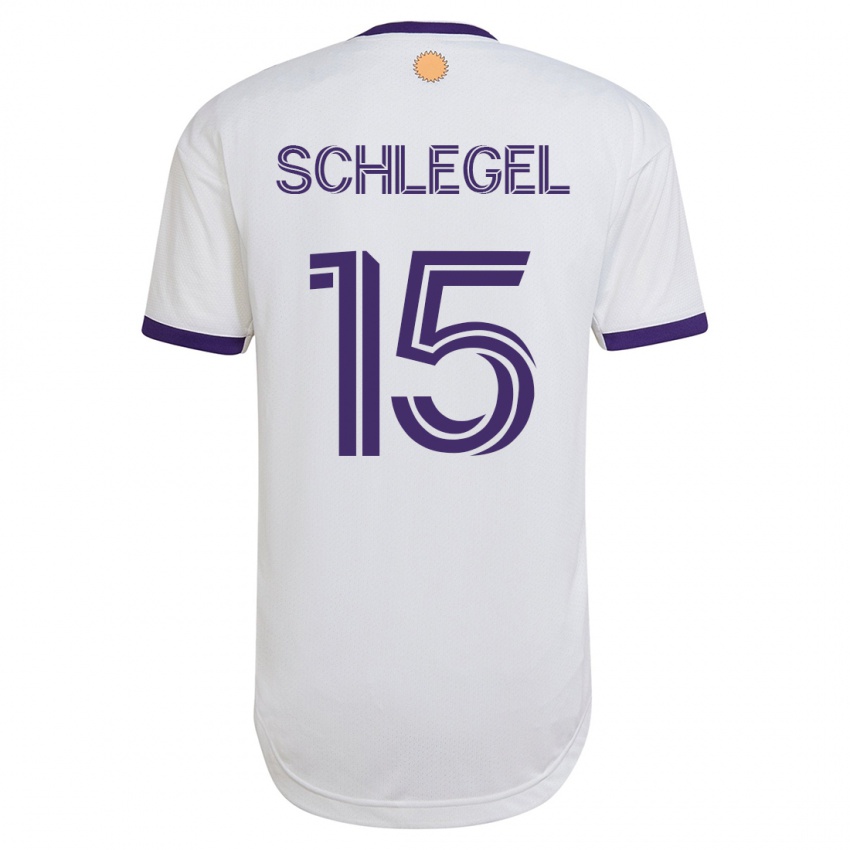 Heren Rodrigo Schlegel #15 Wit Uitshirt Uittenue 2023/24 T-Shirt