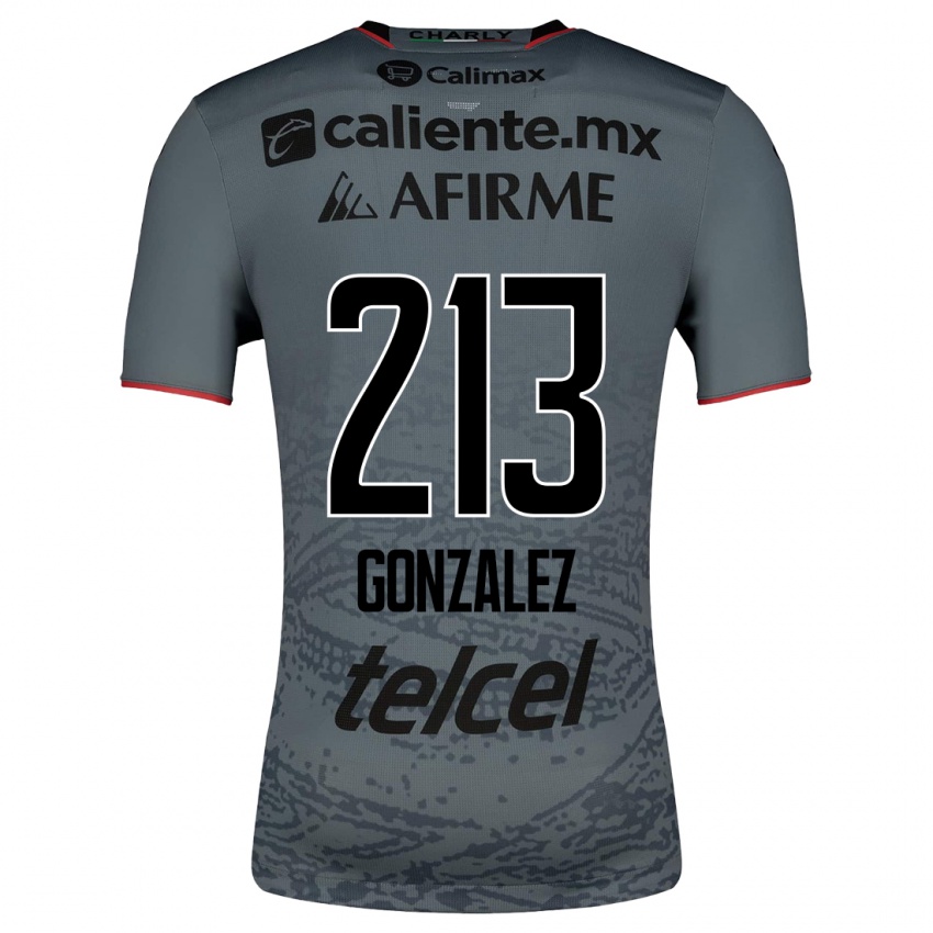 Heren Óscar González #213 Grijs Uitshirt Uittenue 2023/24 T-Shirt