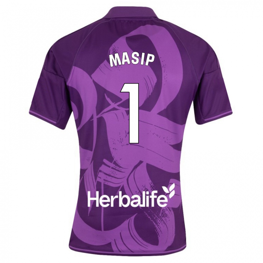 Heren Jordi Masip #1 Viooltje Uitshirt Uittenue 2023/24 T-Shirt