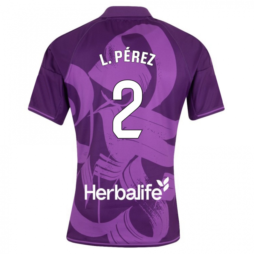 Heren Luis Pérez #2 Viooltje Uitshirt Uittenue 2023/24 T-Shirt