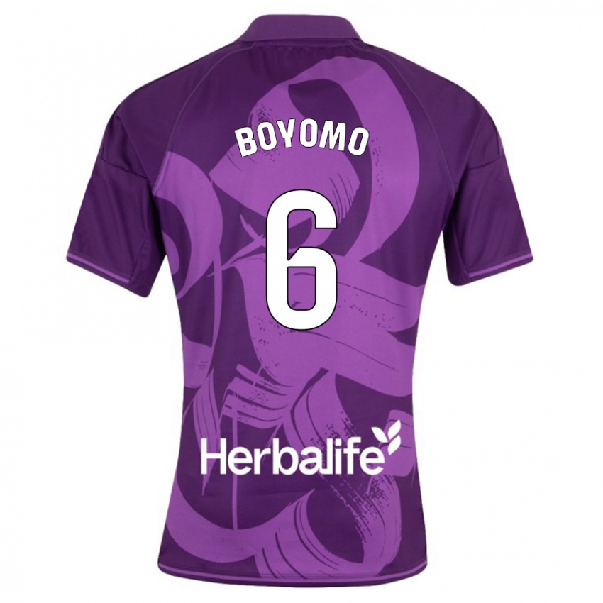 Heren Enzo Boyomo #6 Viooltje Uitshirt Uittenue 2023/24 T-Shirt