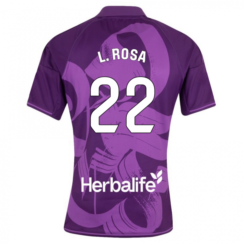 Heren Lucas Rosa #22 Viooltje Uitshirt Uittenue 2023/24 T-Shirt
