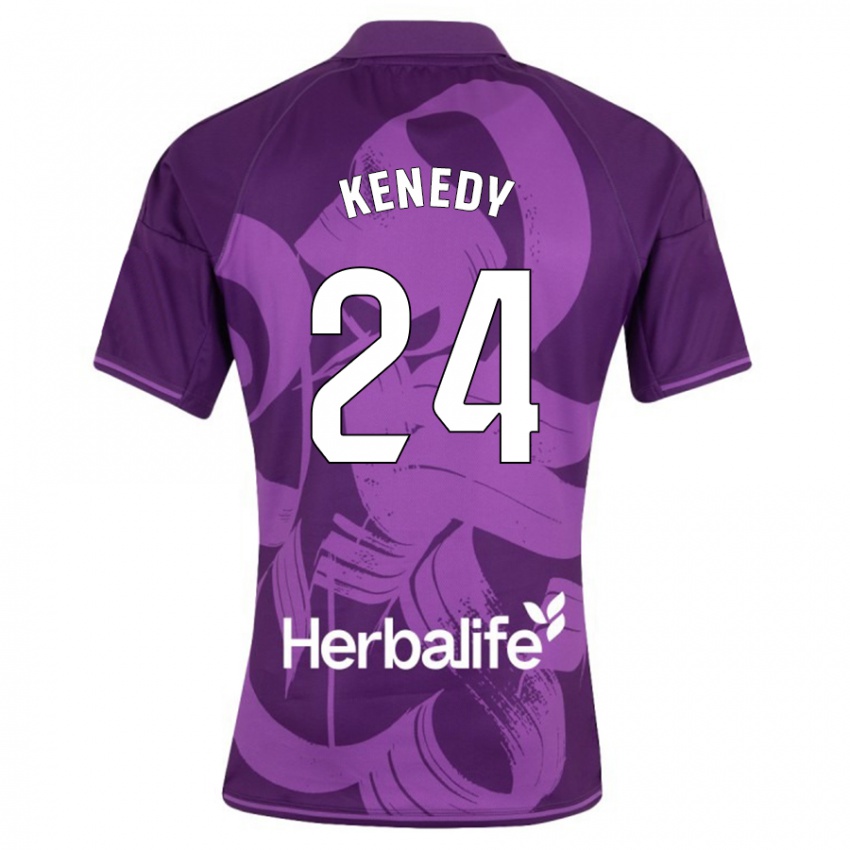 Heren Kenedy #24 Viooltje Uitshirt Uittenue 2023/24 T-Shirt
