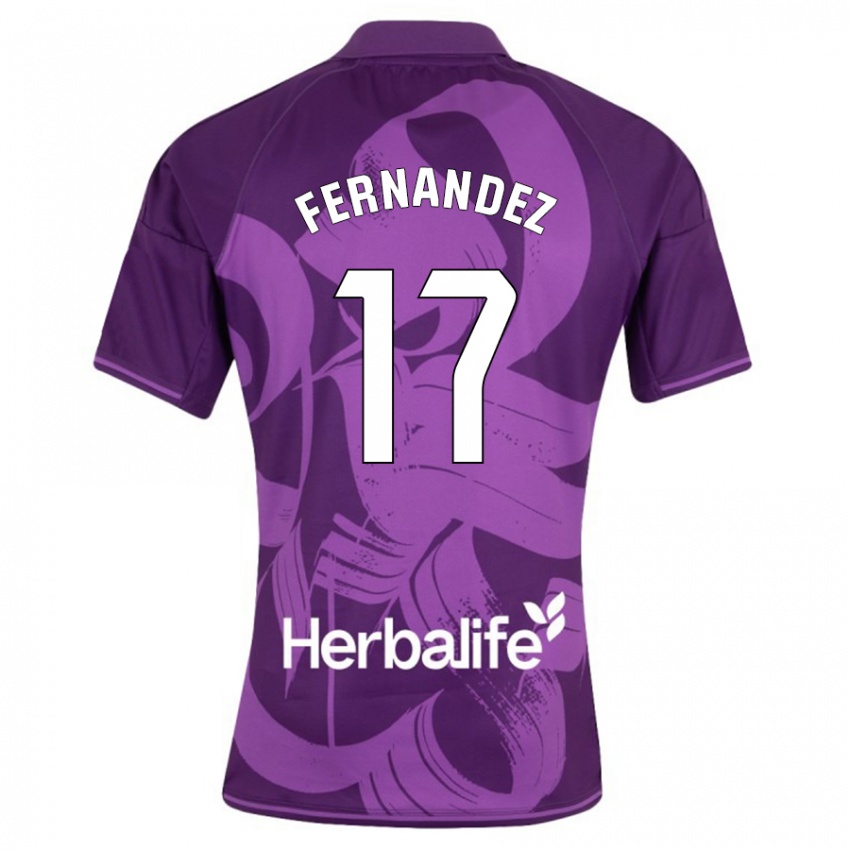 Heren Dani Fernández #17 Viooltje Uitshirt Uittenue 2023/24 T-Shirt