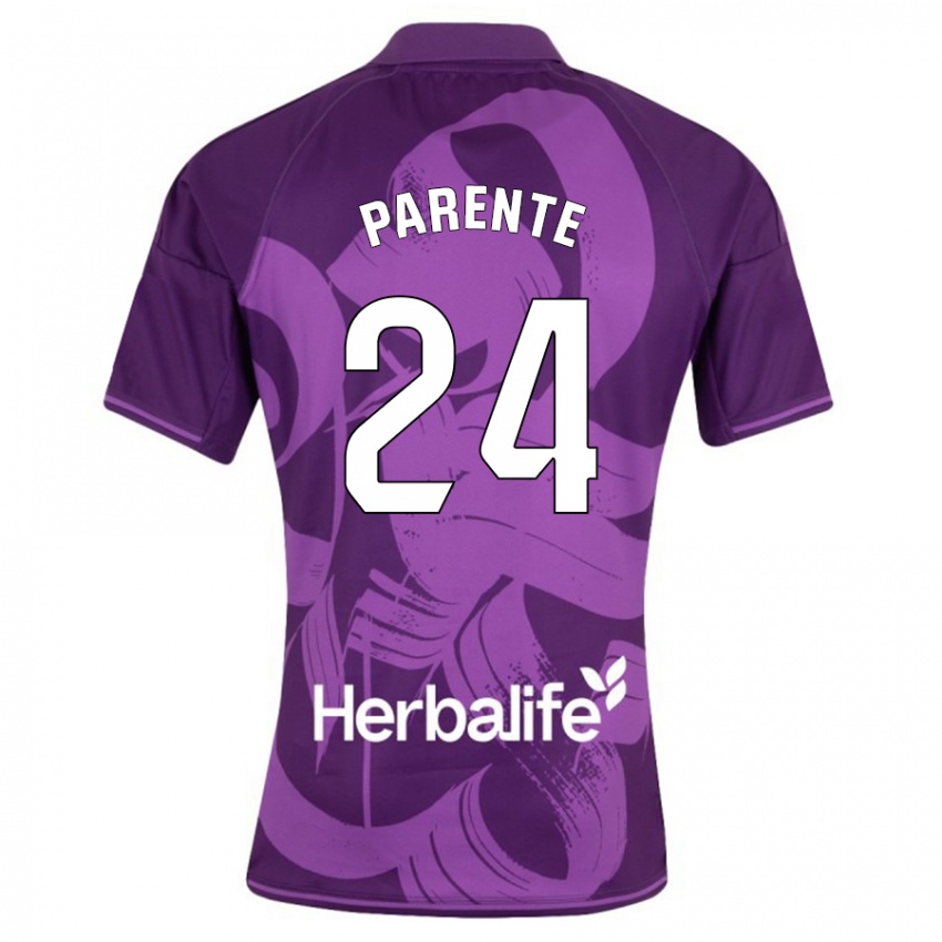 Heren Iago Parente #24 Viooltje Uitshirt Uittenue 2023/24 T-Shirt