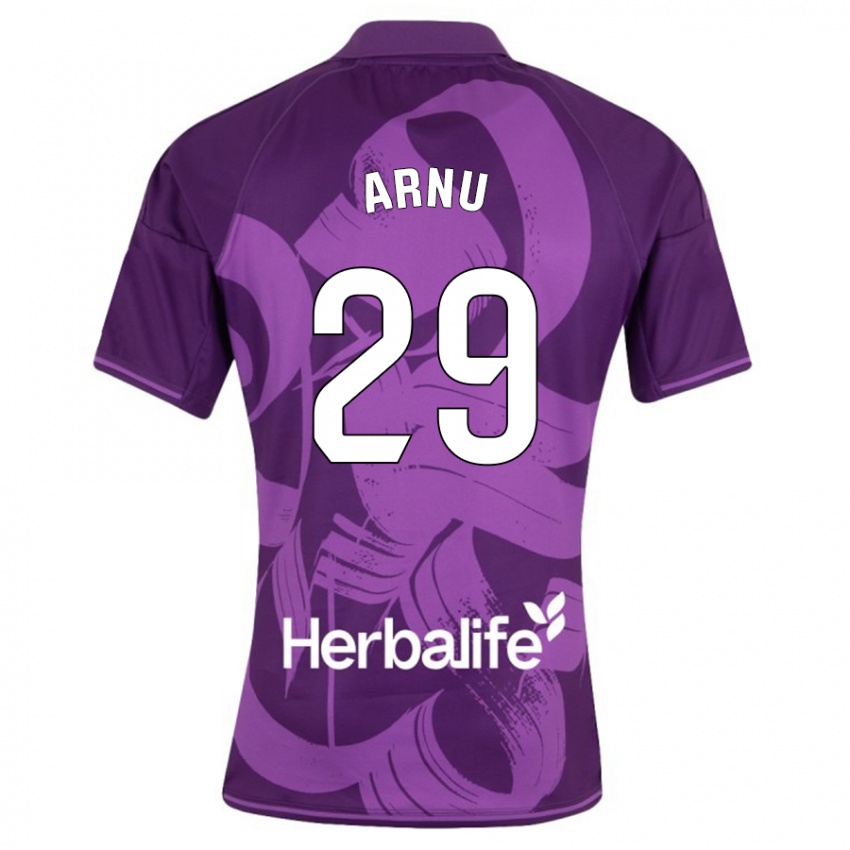 Heren Adrián Arnu #29 Viooltje Uitshirt Uittenue 2023/24 T-Shirt