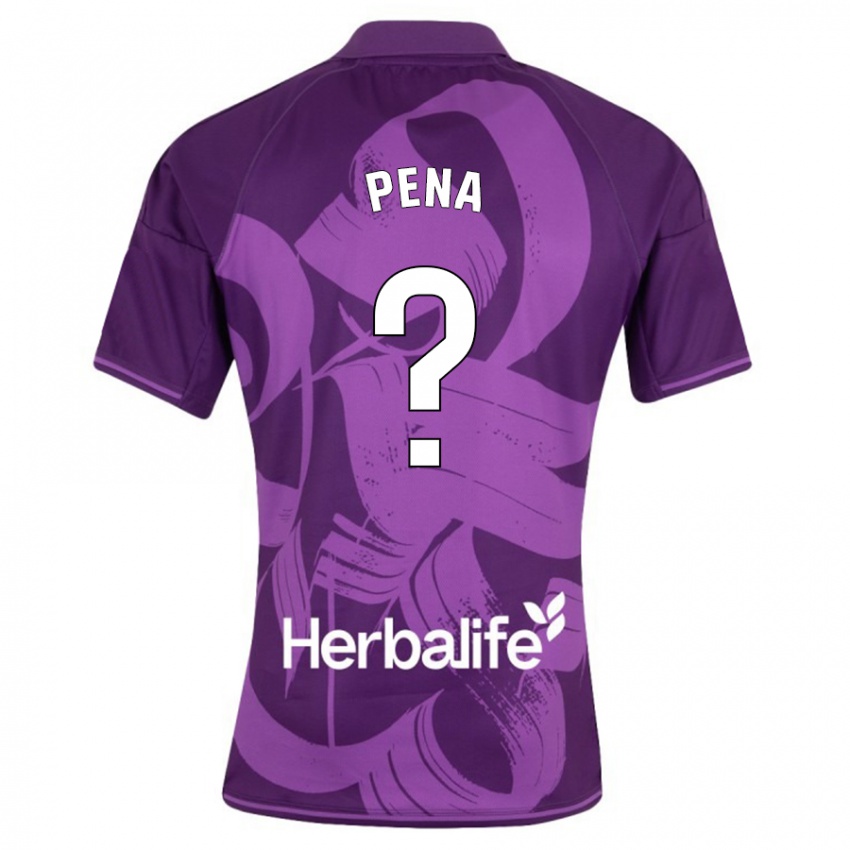 Heren Adrián Peña #0 Viooltje Uitshirt Uittenue 2023/24 T-Shirt