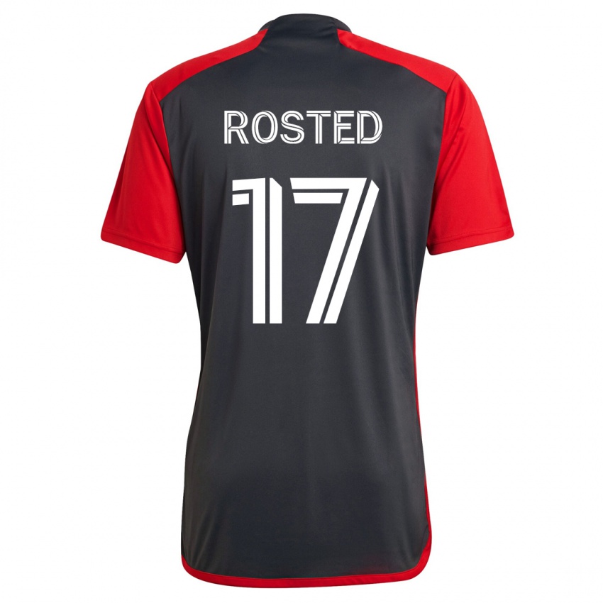 Dames Sigurd Rosted #17 Grijs Thuisshirt Thuistenue 2023/24 T-Shirt