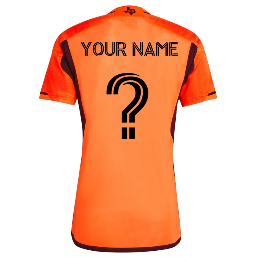 Dames Uw Naam #0 Oranje Thuisshirt Thuistenue 2023/24 T-Shirt