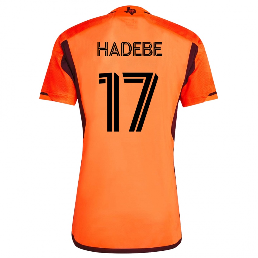 Dames Teenage Hadebe #17 Oranje Thuisshirt Thuistenue 2023/24 T-Shirt