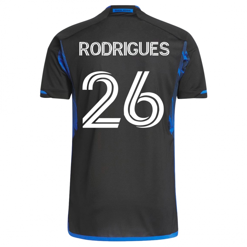 Dames Rodrigues #26 Blauw Zwart Thuisshirt Thuistenue 2023/24 T-Shirt