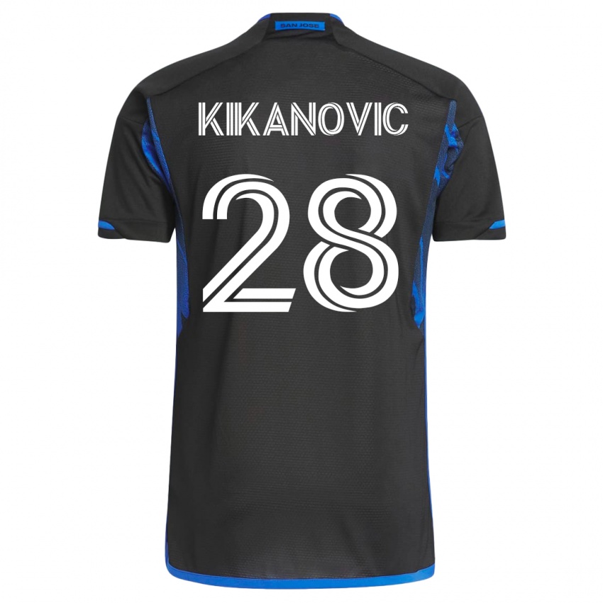 Dames Benjamin Kikanovic #28 Blauw Zwart Thuisshirt Thuistenue 2023/24 T-Shirt