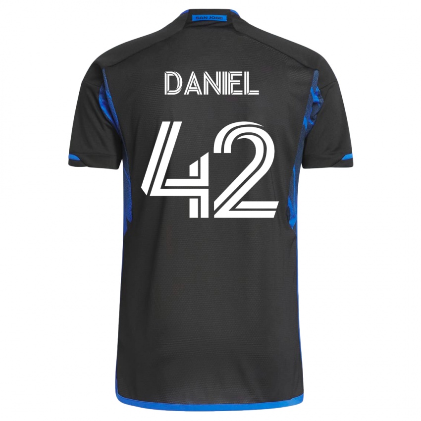 Dames Daniel #42 Blauw Zwart Thuisshirt Thuistenue 2023/24 T-Shirt
