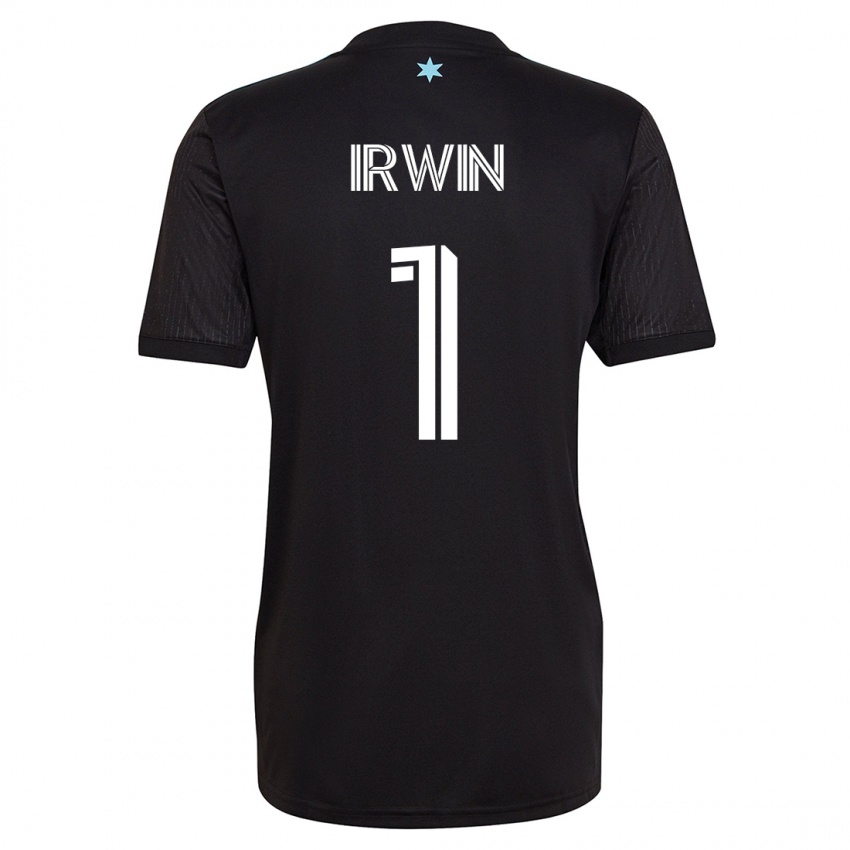 Dames Clint Irwin #1 Zwart Thuisshirt Thuistenue 2023/24 T-Shirt