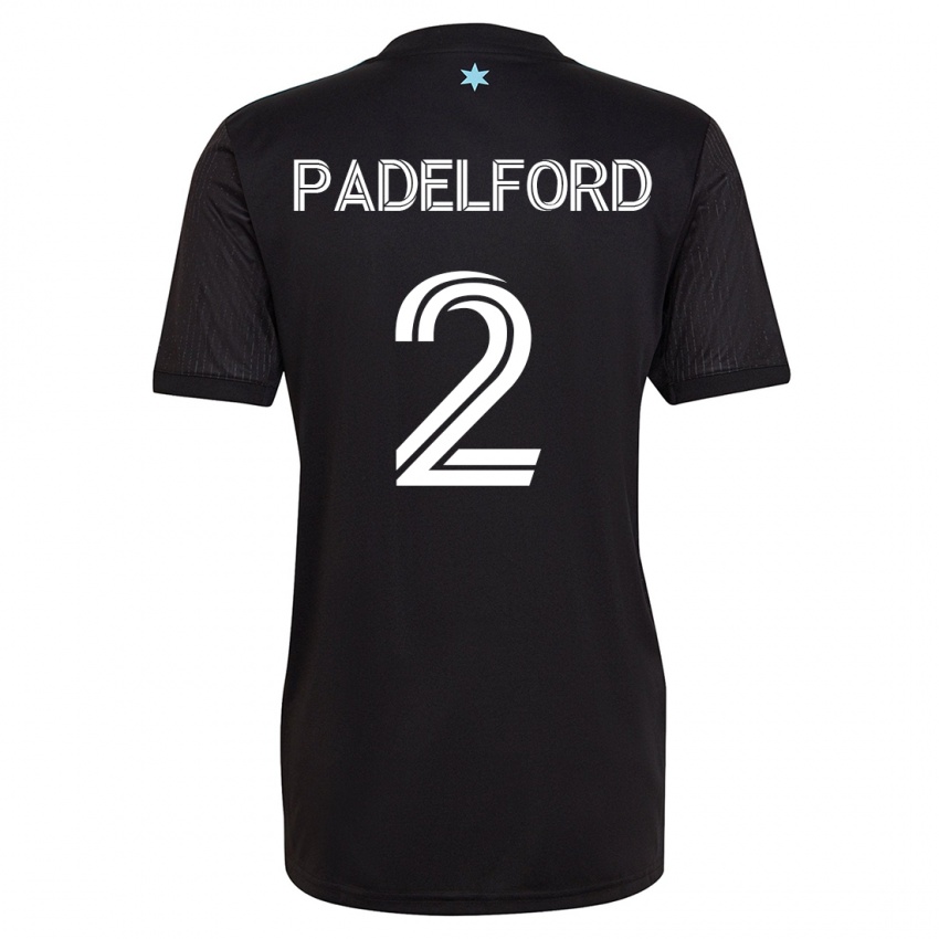 Dames Devin Padelford #2 Zwart Thuisshirt Thuistenue 2023/24 T-Shirt