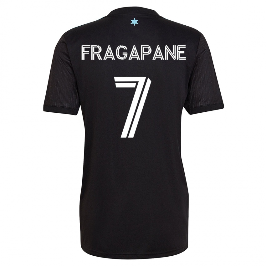 Dames Franco Fragapane #7 Zwart Thuisshirt Thuistenue 2023/24 T-Shirt
