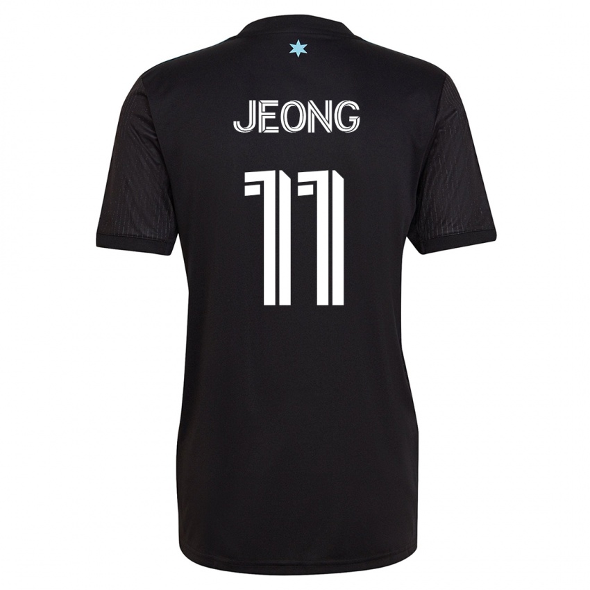 Dames Sang-Bin Jeong #11 Zwart Thuisshirt Thuistenue 2023/24 T-Shirt