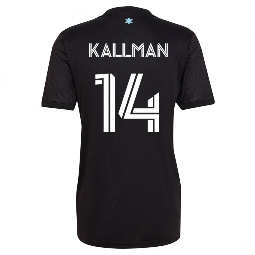 Dames Brent Kallman #14 Zwart Thuisshirt Thuistenue 2023/24 T-Shirt