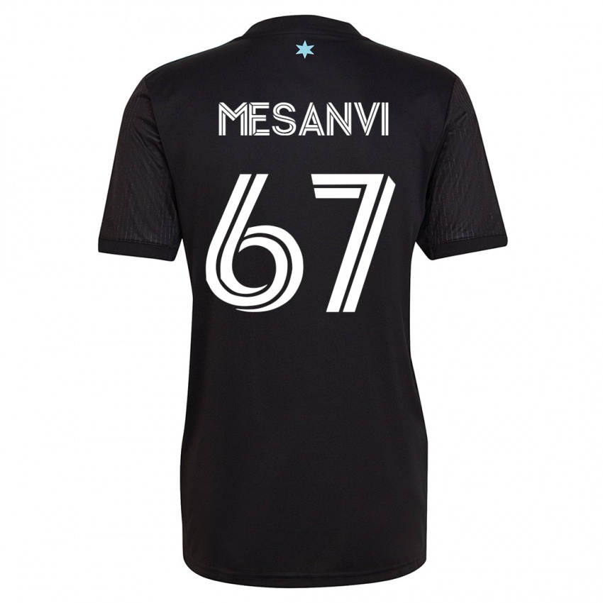 Dames Loïc Mesanvi #67 Zwart Thuisshirt Thuistenue 2023/24 T-Shirt