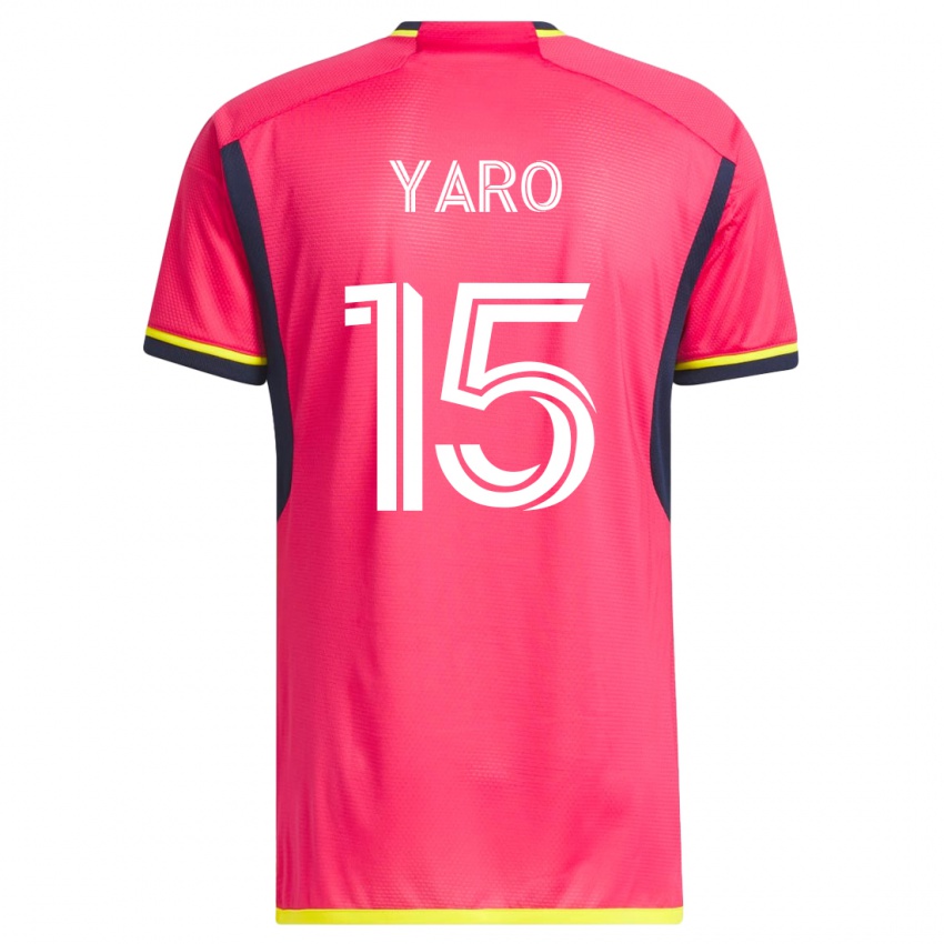 Dames Joshua Yaro #15 Roze Thuisshirt Thuistenue 2023/24 T-Shirt