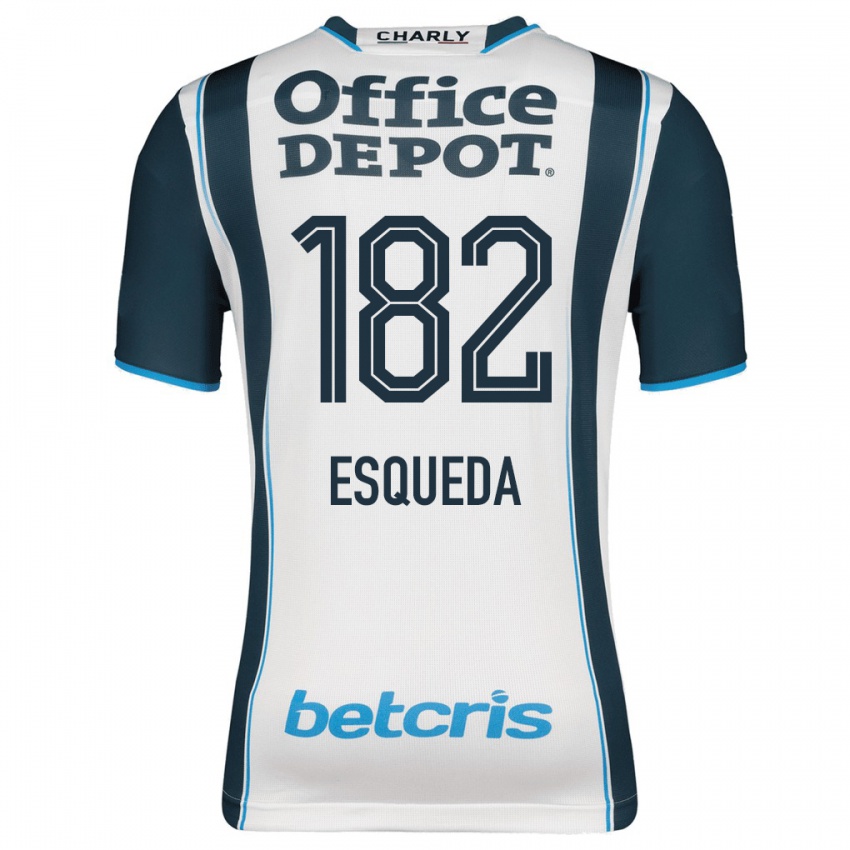Dames Diego Esqueda #182 Marine Thuisshirt Thuistenue 2023/24 T-Shirt