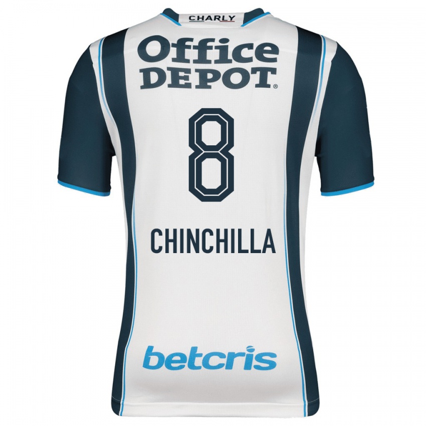 Dames Priscila Chinchilla #8 Marine Thuisshirt Thuistenue 2023/24 T-Shirt