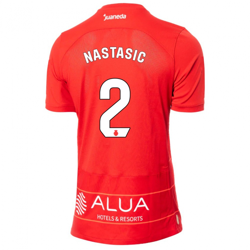 Dames Matija Nastasic #2 Rood Thuisshirt Thuistenue 2023/24 T-Shirt