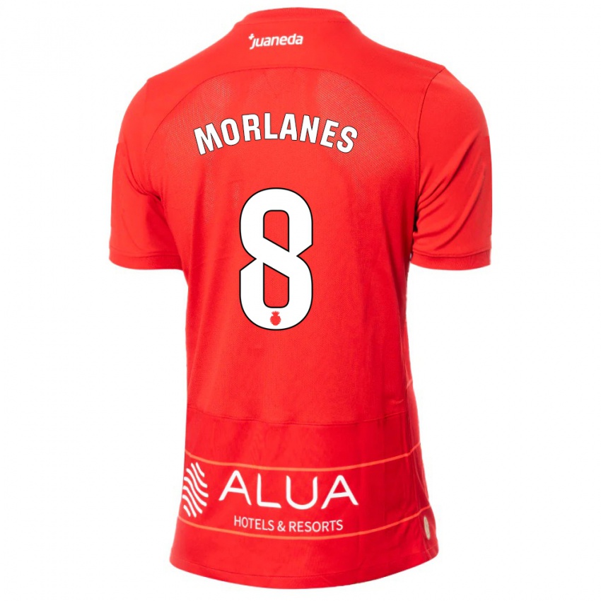 Dames Manu Morlanes #8 Rood Thuisshirt Thuistenue 2023/24 T-Shirt