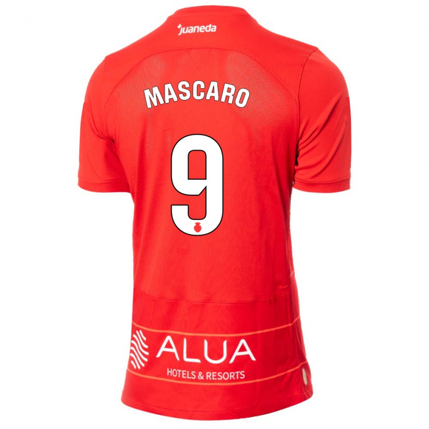 Dames Pau Mascaró #9 Rood Thuisshirt Thuistenue 2023/24 T-Shirt