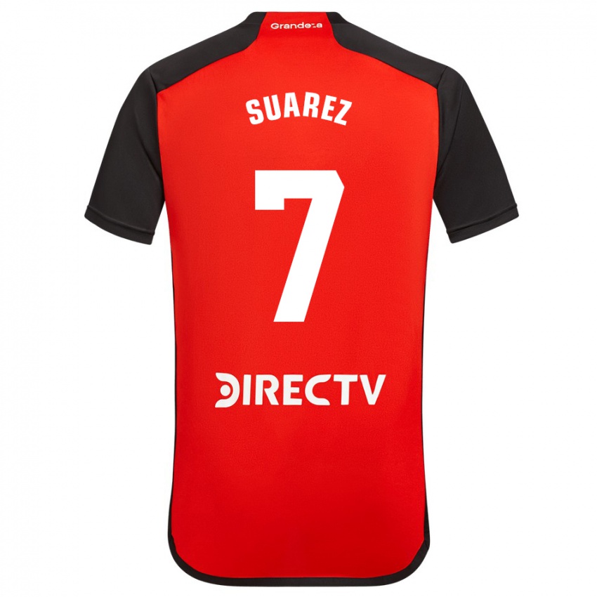Dames Matias Suarez #7 Rood Uitshirt Uittenue 2023/24 T-Shirt
