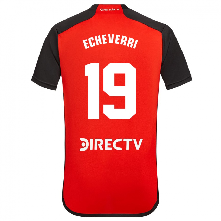 Dames Claudio Echeverri #19 Rood Uitshirt Uittenue 2023/24 T-Shirt