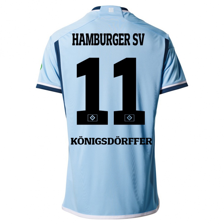 Dames Ransford Königsdörffer #11 Blauw Uitshirt Uittenue 2023/24 T-Shirt