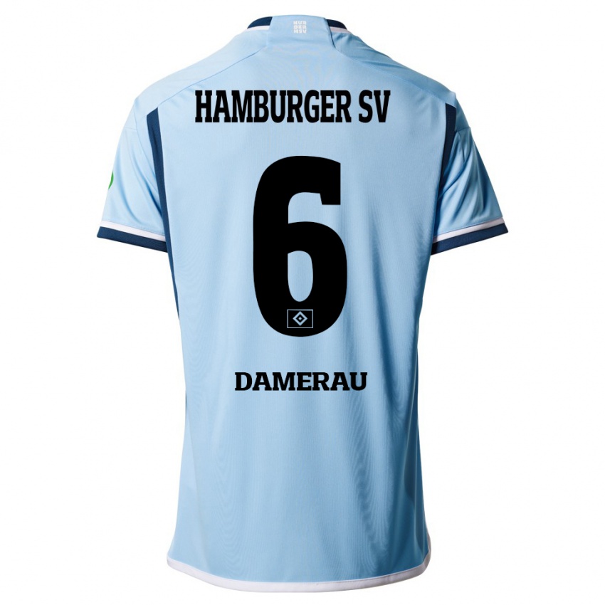 Dames Alexander Werner Damerau #6 Blauw Uitshirt Uittenue 2023/24 T-Shirt