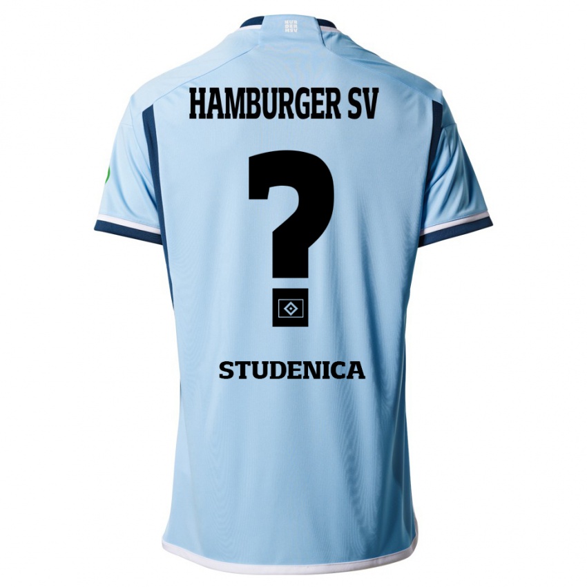 Dames Aron Studenica #0 Blauw Uitshirt Uittenue 2023/24 T-Shirt