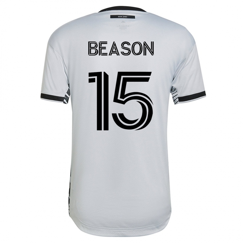 Dames Tanner Beason #15 Wit Uitshirt Uittenue 2023/24 T-Shirt