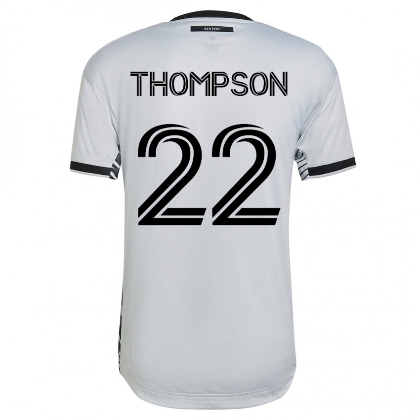Dames Tommy Thompson #22 Wit Uitshirt Uittenue 2023/24 T-Shirt