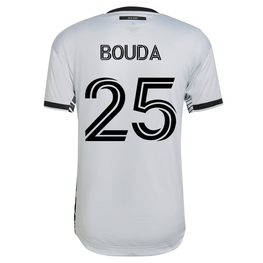 Dames Ousseni Bouda #25 Wit Uitshirt Uittenue 2023/24 T-Shirt