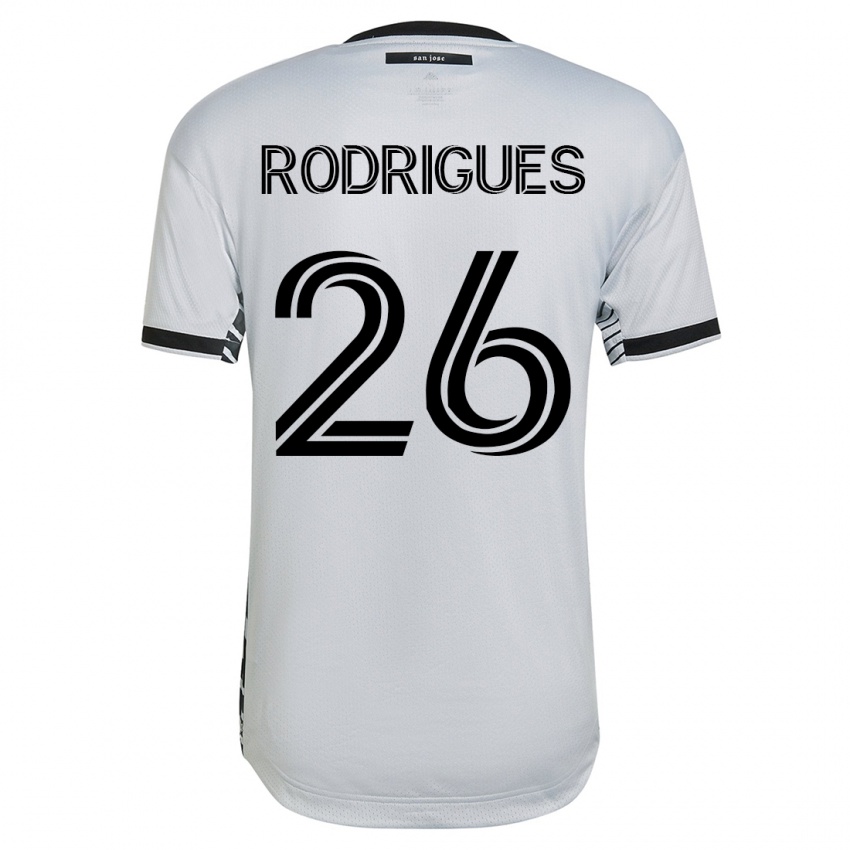 Dames Rodrigues #26 Wit Uitshirt Uittenue 2023/24 T-Shirt
