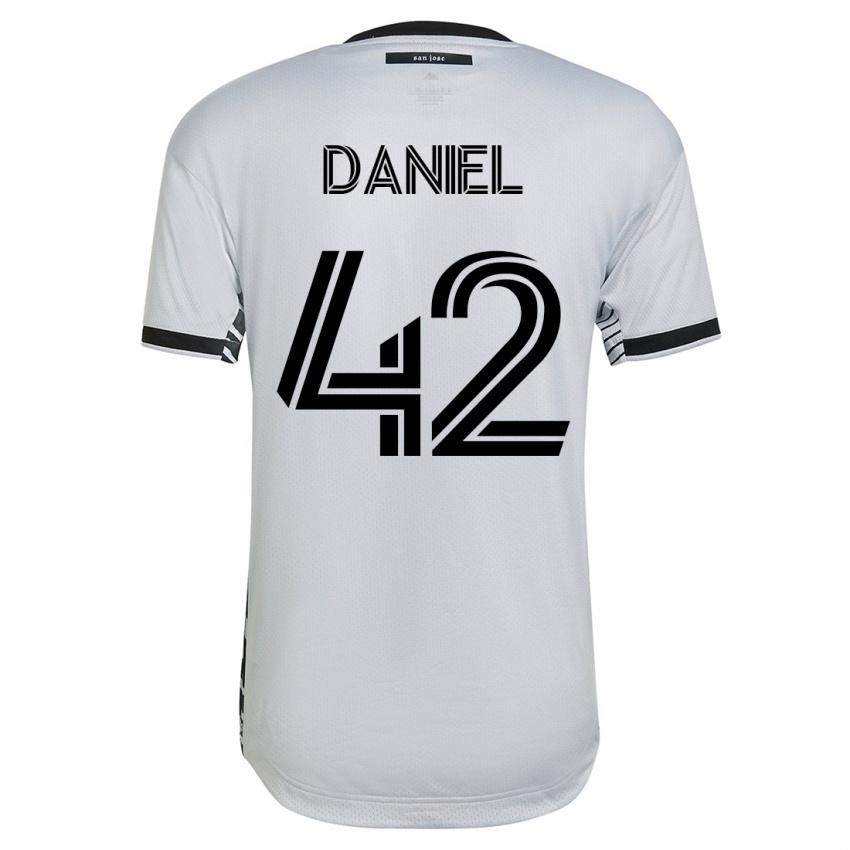 Dames Daniel #42 Wit Uitshirt Uittenue 2023/24 T-Shirt